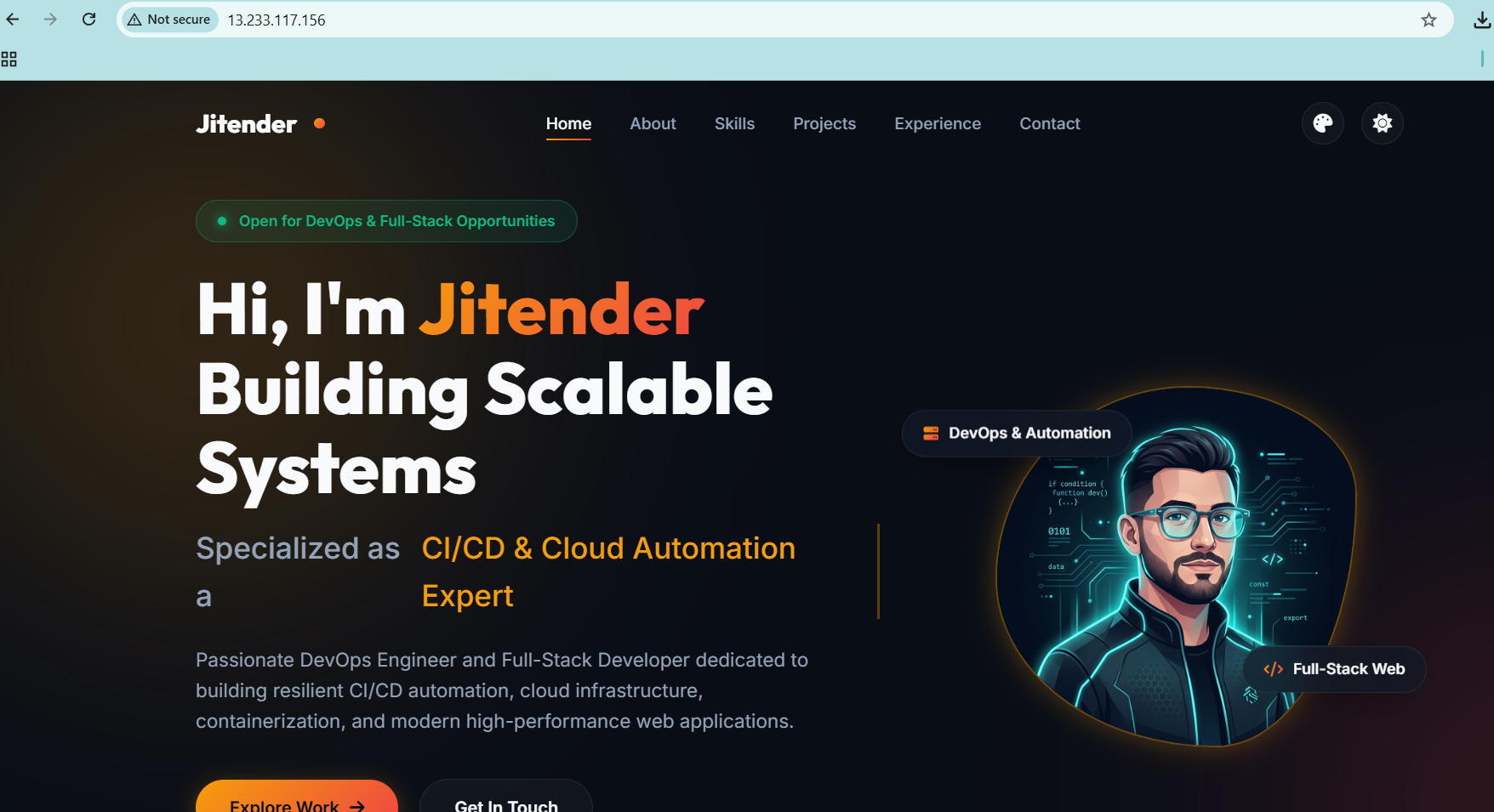 Portfolio Website Preview